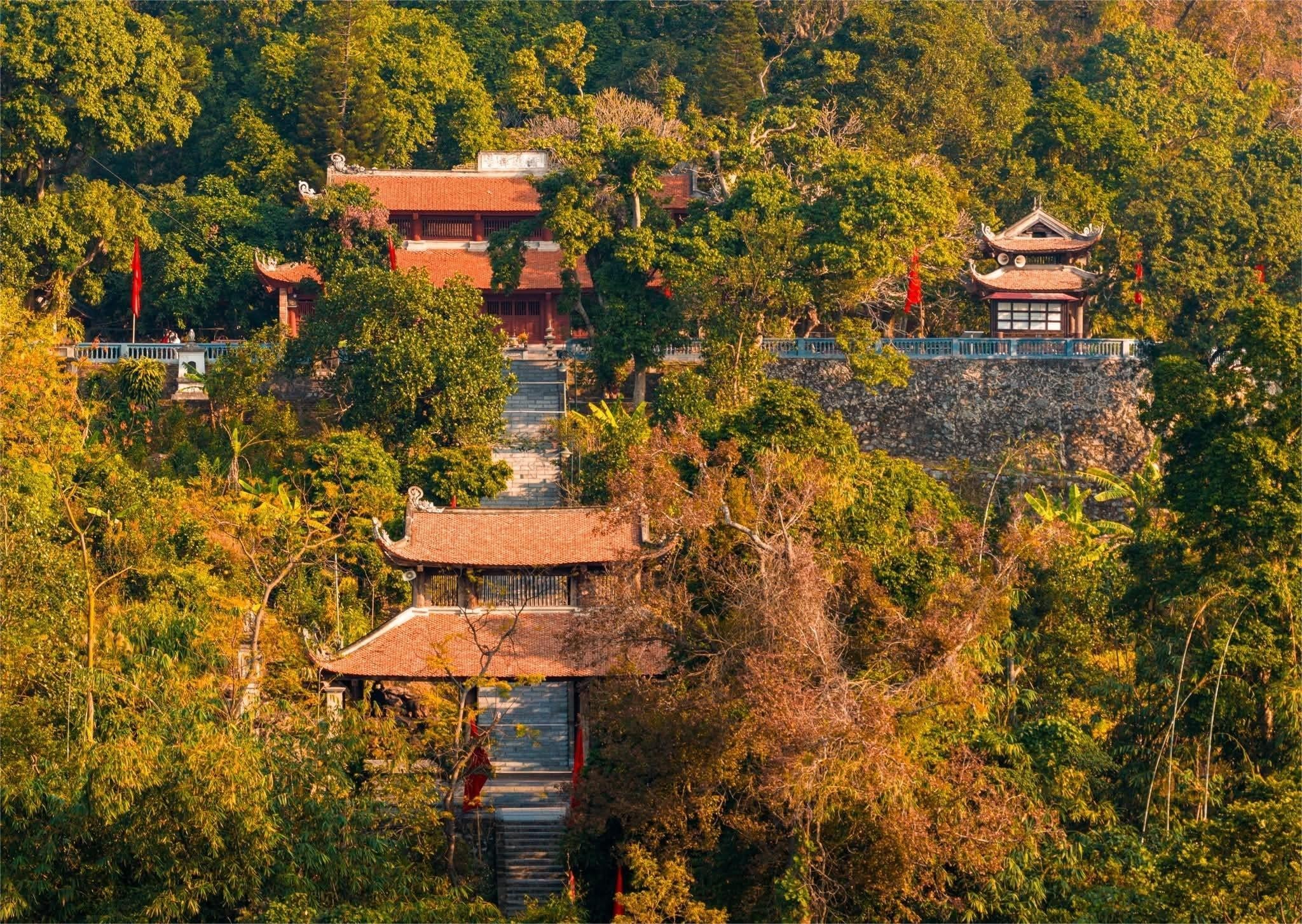 Ngôi chùa cổ 700 năm tại Hải Phòng với khung cảnh tràn ngập sắc lá phong